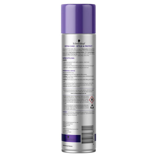Schwarzkopf Extra Care Super Styling Lacquer 400g - Long-Lasting Hold & Silk Shine-Auzzi Store