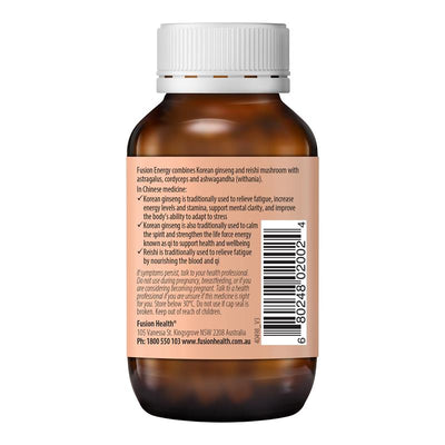 Fusion Energy 60 Tablets - Natural Energy Boost