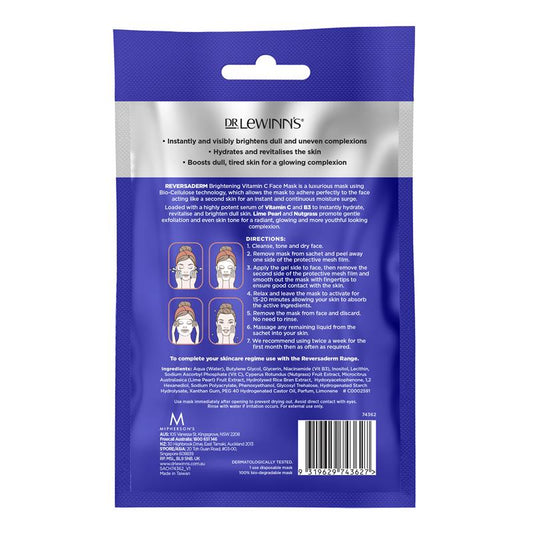 Dr LeWinn's Reversaderm Vitamin C Sheet Mask - Brightening Hydration - Auzzi Store