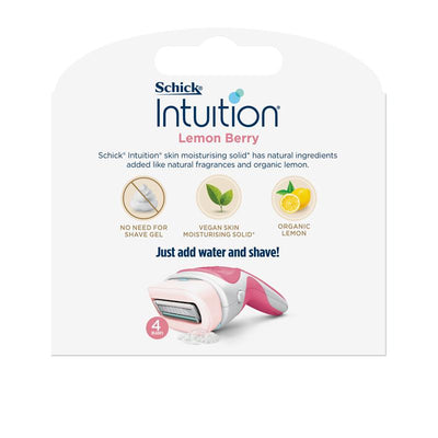 Schick Intuition Lemon Berry Razor Refills - 6 Pack, 4-Blade, Moisturizing