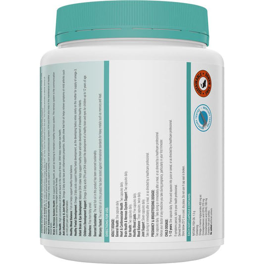Swisse Ultiboost Odourless Wild Fish Oil 1500mg 400 Capsules – view 2