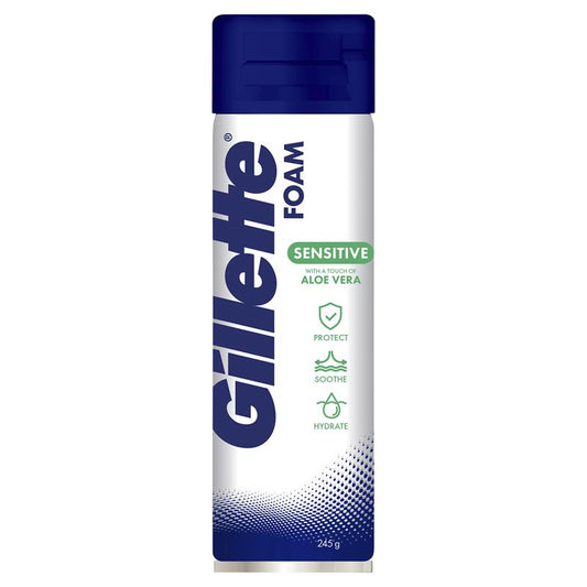 Gillette Sensitive Skin Soothing Aloe Vera Shave Foam 245g – view 2