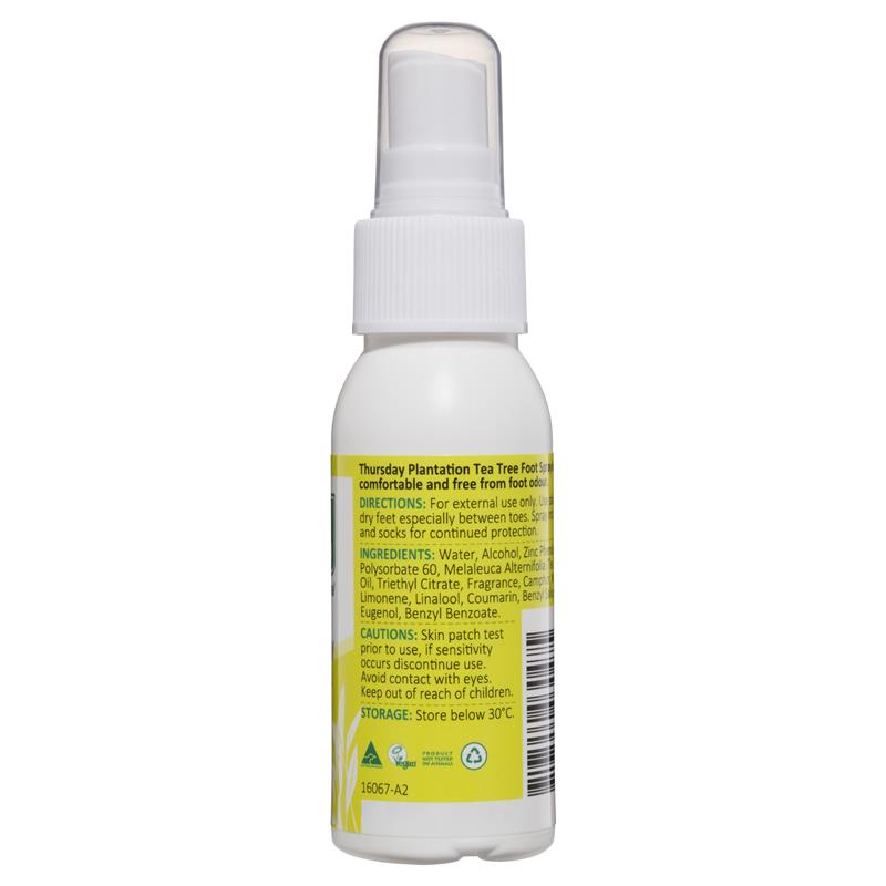 Thursday Plantation Vegan Tea Tree Foot Spray 50ml – Deodorizes & Cools