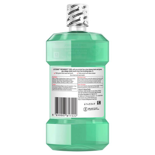 Listerine Mouthwash Freshburst Zero 250ml - Gentle Freshness