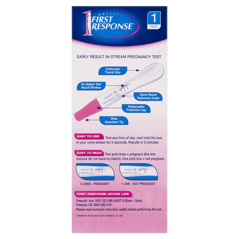 First Response Instream Early Result Pregnancy Test - 1 Test, 6 Days Early, 99% Accurate