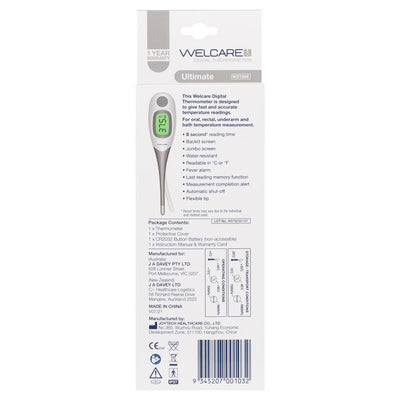 Welcare Digital Thermometer Ultimate - Fast & Versatile
