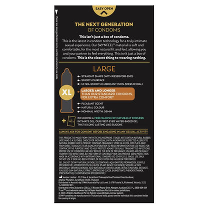 SKYN Large Non-Latex Condoms 10 Pack – Ultra Smooth Polyisoprene