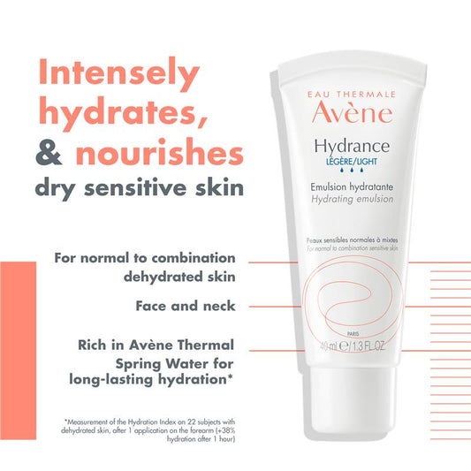 Avene Hydrance Light Hydrating Emulsion 40ml - Intense Moisturiser for Dehydrated Skin-Auzzi Store