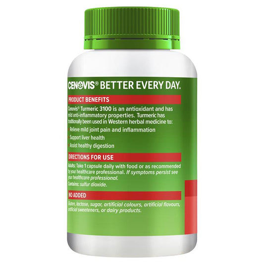 Cenovis Turmeric 3100 - 80 Capsules-Auzzi Store