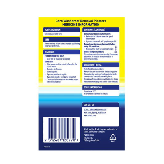 Scholl Washproof Corn Removal Plaster with Medicated Discs, 8-Pack – view 2 - Auzzistore