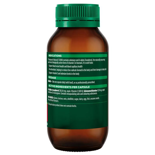 Thompson's Natural E 500IU Vitamin E + Selenium - 100 Capsules – view 2