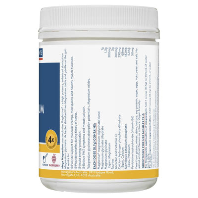 Ethical Nutrients Mega Magnesium Glycinate Powder 450g Raspberry