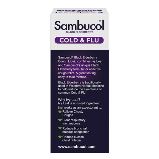 Sambucol Cold & Flu + Cough Liquid 250ml - Effective Relief for Adults - Auzzi Store