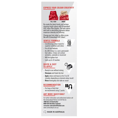 Schwarzkopf LIVE Colour Pillar Box Red - Semi Permanent 75ml
