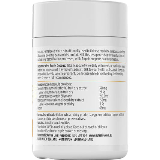 Nutra-Life Debloat & Detox 60 Capsules - Digestive Health Support – view 2