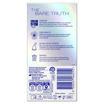 Durex Invisible Regular Fit Condoms - 10 Pack for Ultimate Sensation