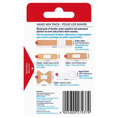 Elastoplast Hand Mix Plasters 20 Pack - Versatile Protection for Minor Wounds
