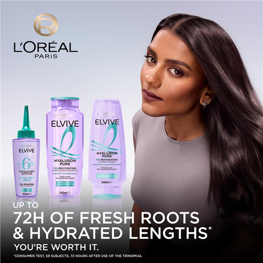 L'Oreal Elvive Hyaluron Pure Conditioner 340ml - 72H Hydration