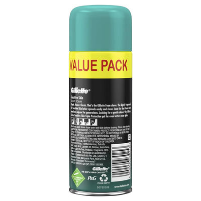 Gillette Sensitive Skin Shaving Foam Value Pack 333g