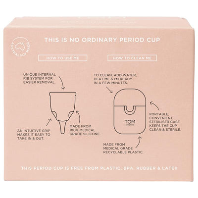 TOM Organic The Period Cup Size 1 + Microwavable Steriliser Case