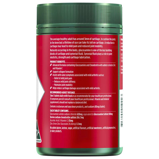 Nature's Own Glucosamine Sulfate & Chondroitin Advanced 180 Tablets - Joint Health Support – view 2 - Auzzistore