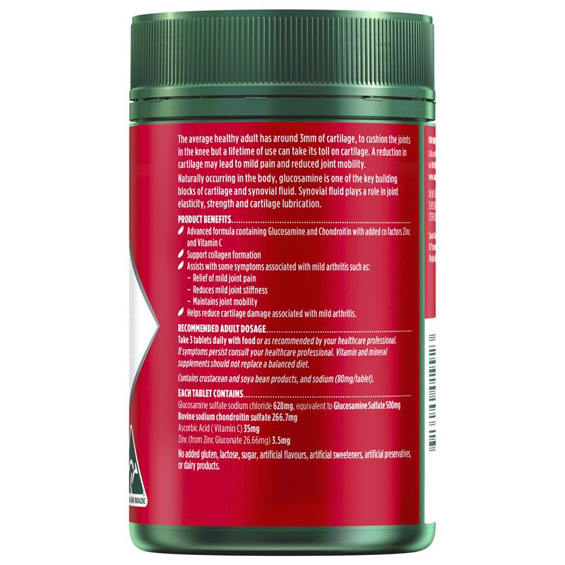 Nature's Own Glucosamine Sulfate & Chondroitin Advanced 180 Tablets - Joint Health Support
