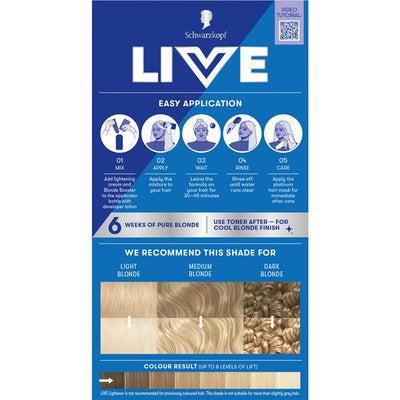 Schwarzkopf Live Colour Permanent Intense Bleach Absolute Platinum 00A - 50ml