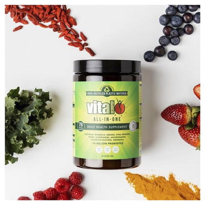 Vital All-In-One Nutrient Powder 600g – Organic Greens, Vitamins & Probiotics