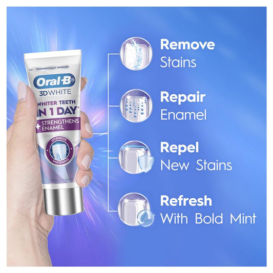 Oral-B 3D White Toothpaste - Intensive Whitening Diamond Clean, 94g-Auzzi Store