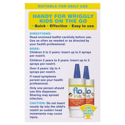 FLO Kids Saline Spray Twin Pack 2 x 15ml - Gentle Nasal Relief