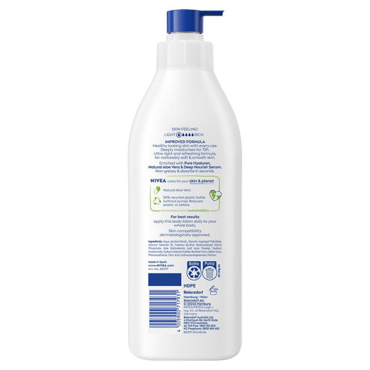 NIVEA Aloe & Hydration Body Lotion 400ml - 72H Deep Moisture - Auzzi Store