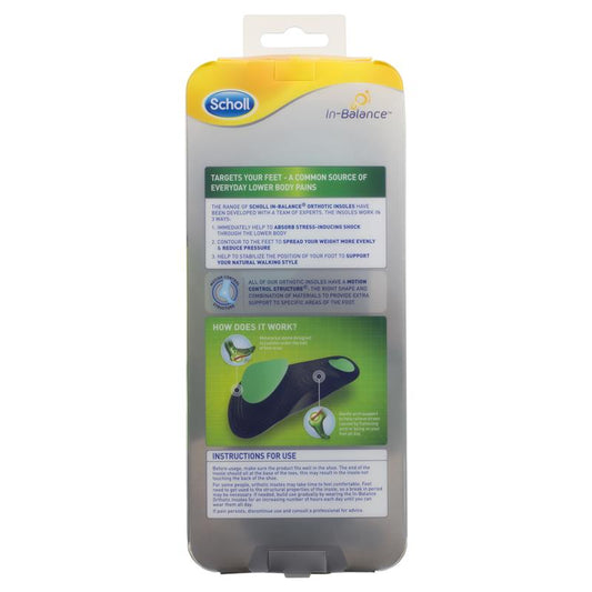 Scholl In Balance Ball of Foot & Arch Orthotic Insole Medium - Ultimate Foot Support - Auzzi Store