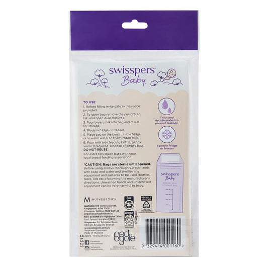 Swisspers Breast Milk Storage Bags - 20 Pack-Auzzi Store