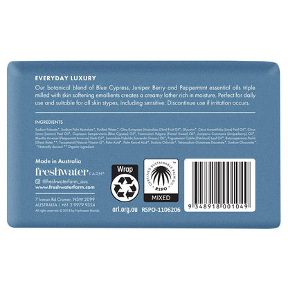 Freshwater Farm Blue Cypress & Juniper Berry Calming Body Bar 200g