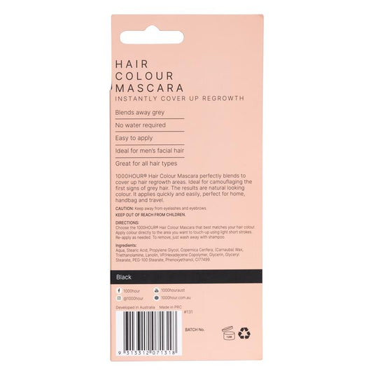 1000 Hour Hair Colour Mascara - Black 12g - Auzzistore
