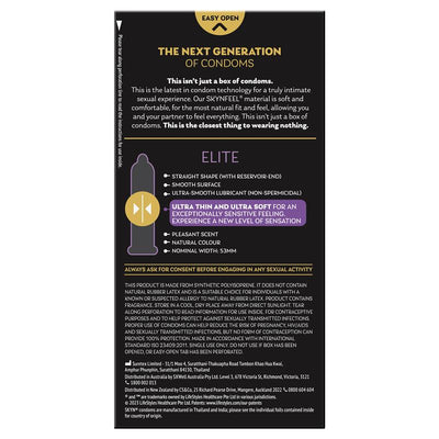 SKYN Elite Ultra Thin Non-Latex Condoms, 10 Pack