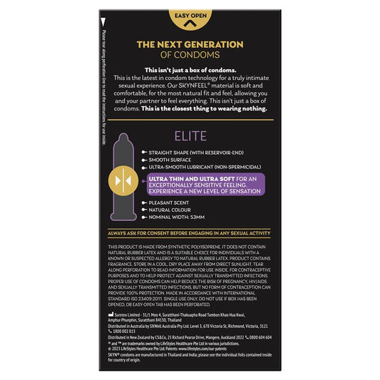 SKYN Elite Ultra Thin Non-Latex Condoms, 10 Pack – view 2