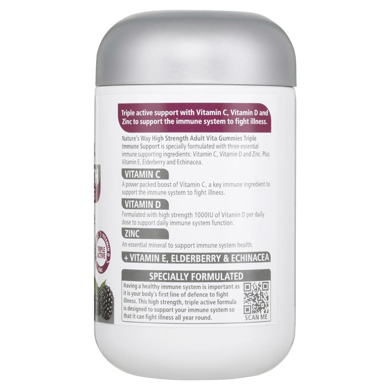 Nature's Way High Strength Triple Immune Adult Vita Gummies, 50