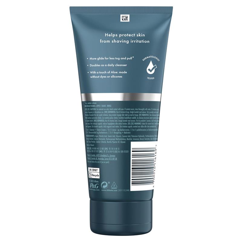 Gillette Intimate 2-in-1 Shave Cream & Cleanser 177ml Paraben Free