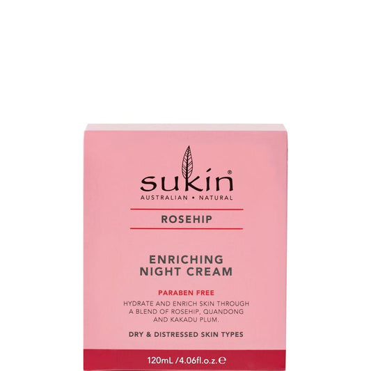 Sukin Rosehip Enriching Night Cream 120ml - Ultimate Hydration for Radiant Skin - Auzzi Store