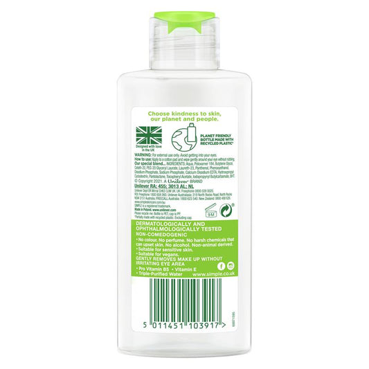 Simple Kind To Eyes Conditioning Eye Make-Up Remover 125ml-Auzzi Store