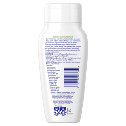 Vagisil Sensitive Intimate Wash 240ml – Non-Irritating, Paraben-Free Cleanser
