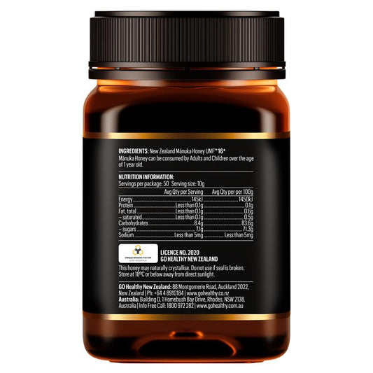 GO Healthy Manuka Honey UMF 16+ MGO 575+ 500g – view 2