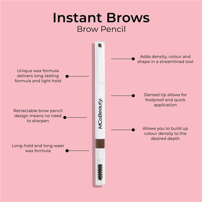 MCoBeauty Instant Brows Retractable Brow Pencil Light/Medium New