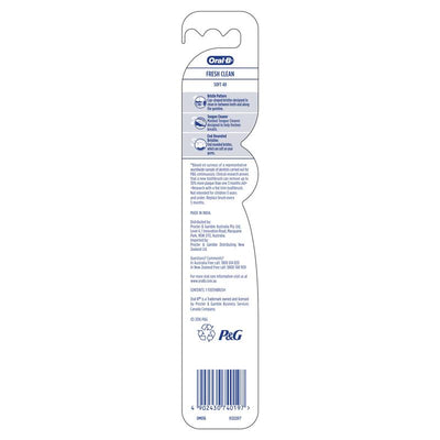 Oral-B All Rounder Fresh Clean Soft Manual Toothbrush - Dentist Recommended