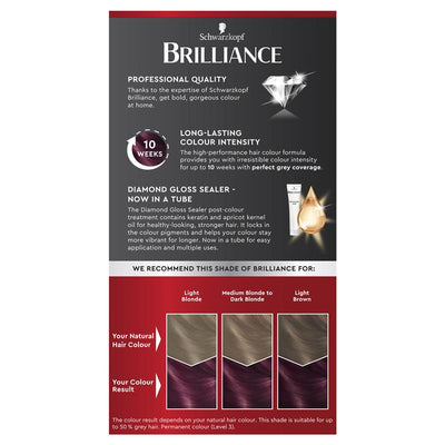 Schwarzkopf Brilliance 23 Burgundy Chic Hair Color - Permanent Fashion Shade