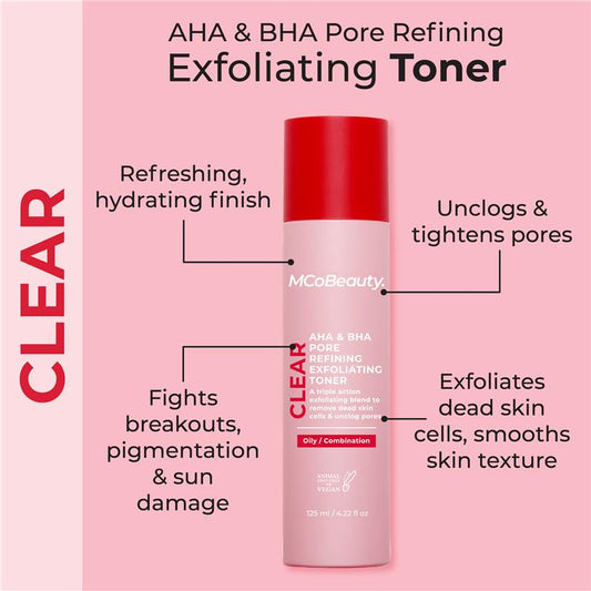 McoBeauty Clear AHA & BHA Pore Refining Exfoliating Toner 125ml – view 2