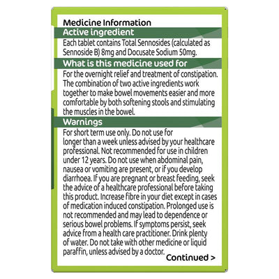 Senokot Dual Action 90 Tablets - Effective Constipation Relief