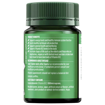 Nature's Own Vitamin B12 1000mcg - 60 Tablets for Energy & Immune Support