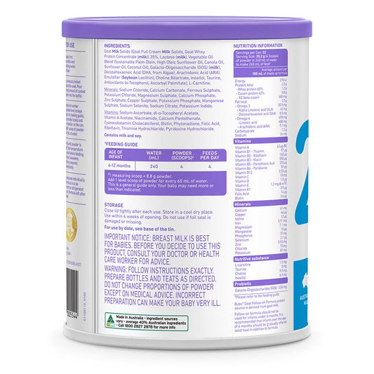 Bubs Goat Follow On Formula Stage 2 - 800g-Auzzi Store